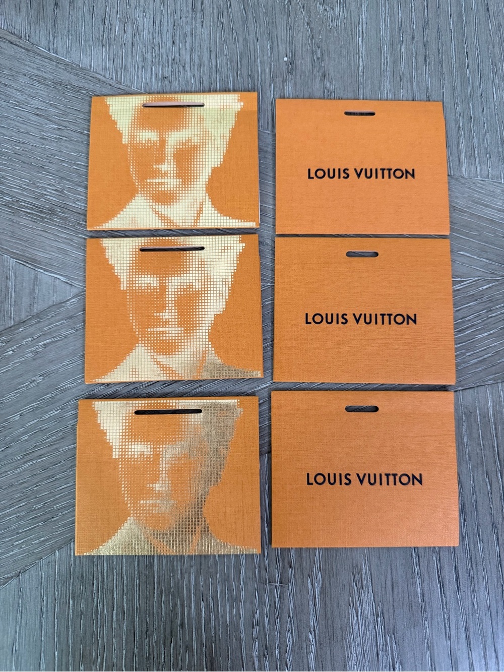 Louis Vuitton Orange and Gold Branded Gift Tags Per Piece